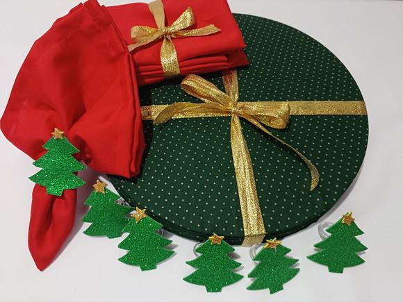 Sousplat Natal Kit 6 Lugares