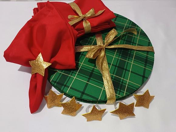 Sousplat Natal Kit 6 Lugares