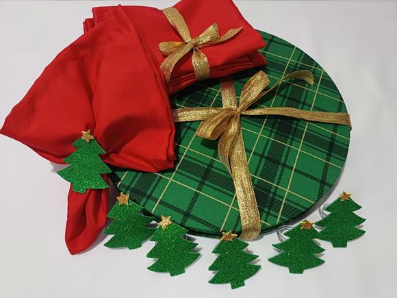 Sousplat Natal Kit 6 Lugares