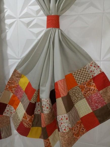 Cortina Brim em Patchwork