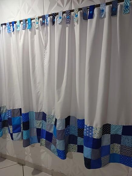 Cortina com Barrado em Patchwork