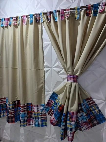 Cortina com Barrado em Patchwork