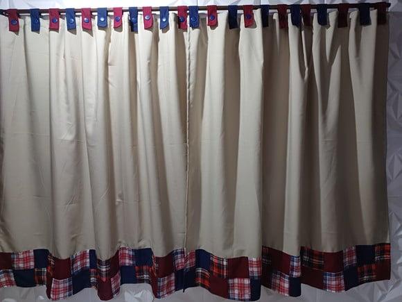 Cortina com Barrado em Patchwork