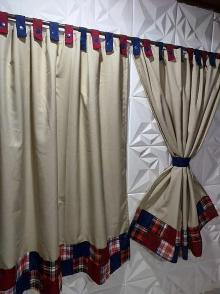 Cortina com Barrado em Patchwork