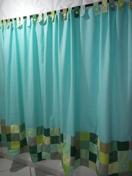 Cortina com Barrado em Patchwork