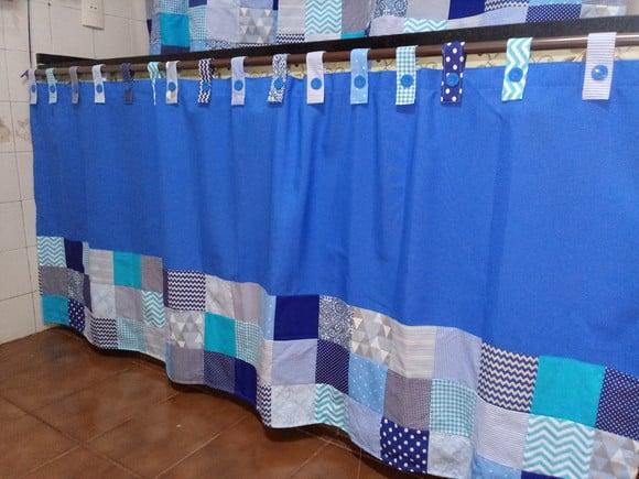 Cortina com Barrado em Patchwork