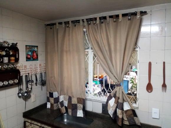 Cortina com Barrado em Patchwork