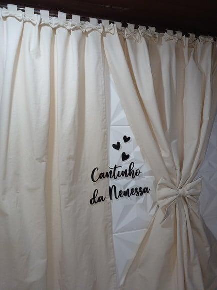 Cortina em Algodão Cru