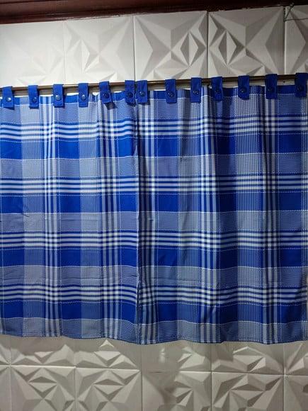 Cortina Xadrez + Toalha para Fogão