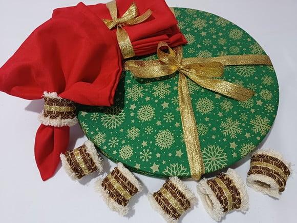 Sousplat Natal Kit 6 Lugares