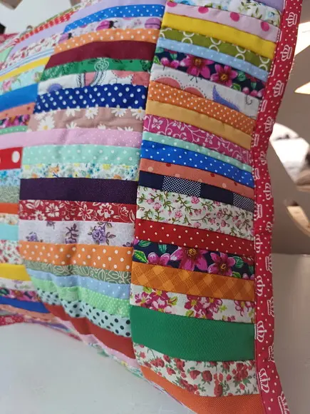 Capa para Almofada em Patchwork