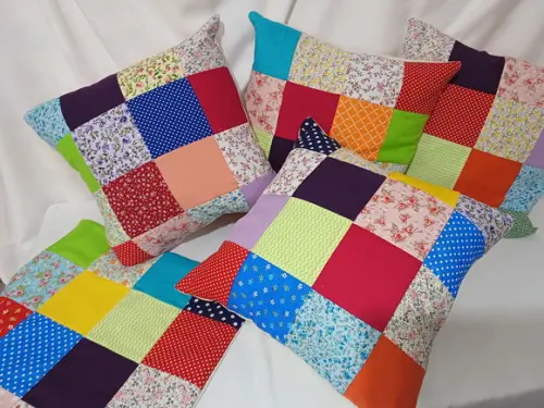 Capa para Almofada Patchwork 4 Unidades