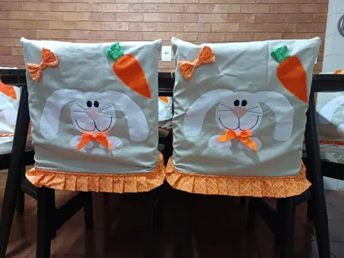 Capa para Cadeira Páscoa + Caminho de Mesa