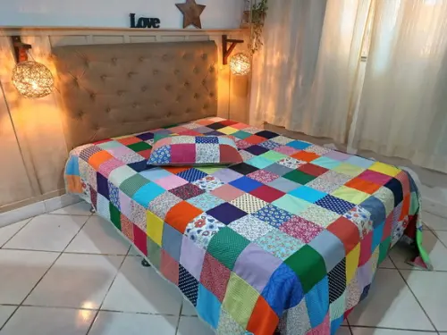 Colcha em Patchwork + 2 Fronhas