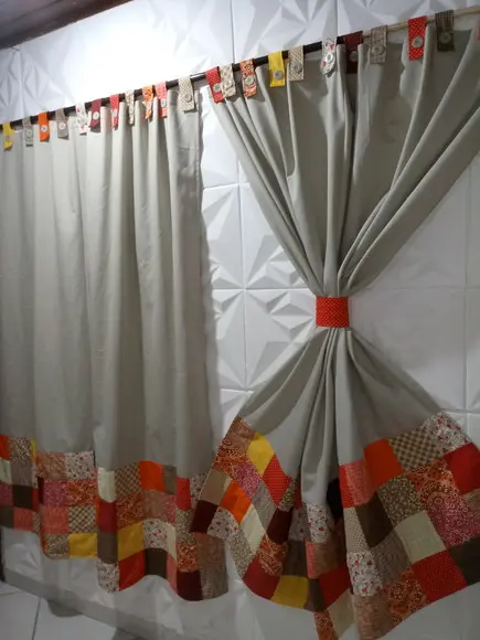 Cortina Brim em Patchwork
