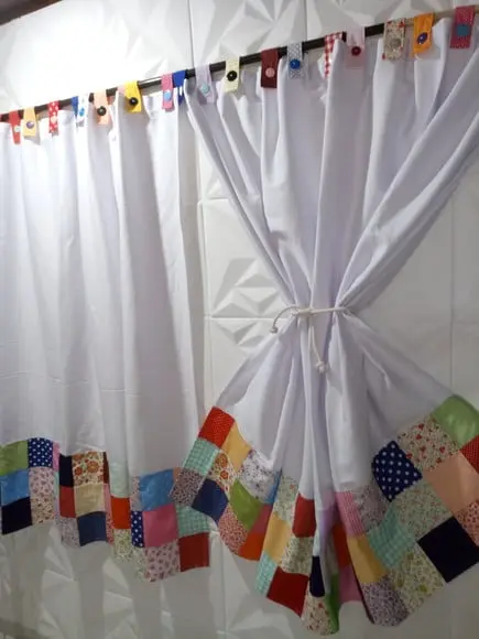 Cortina Brim em Patchwork