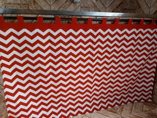 Cortina Chevron Vermelha
