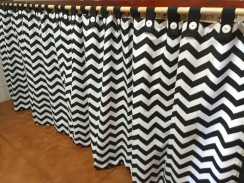 Cortina Chevron Preto