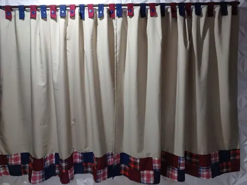Cortina com Barrado em Patchwork