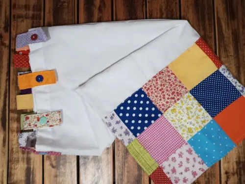 Cortina com Barrado em Patchwork