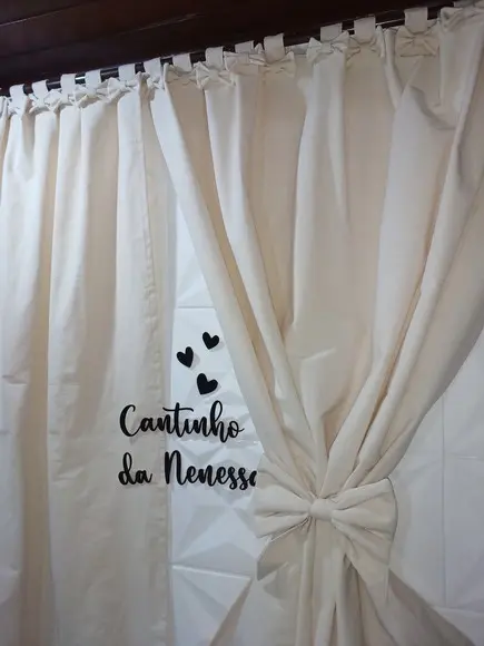 Cortina em Algodão Cru