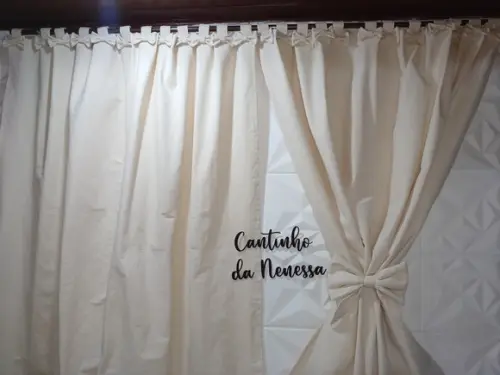 Cortina em Algodão Cru