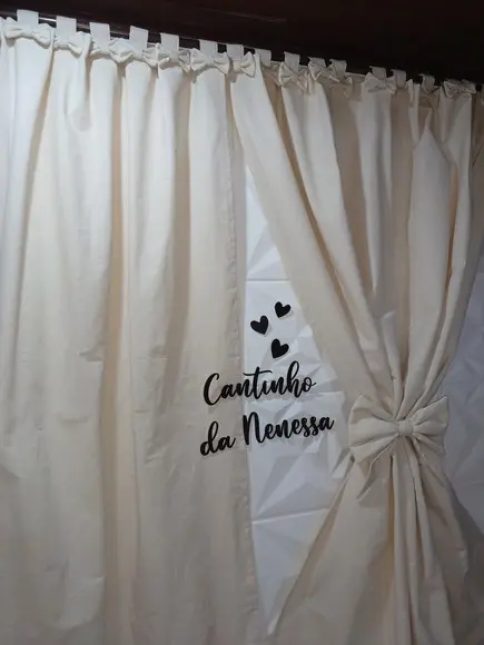 Cortina em Algodão Cru