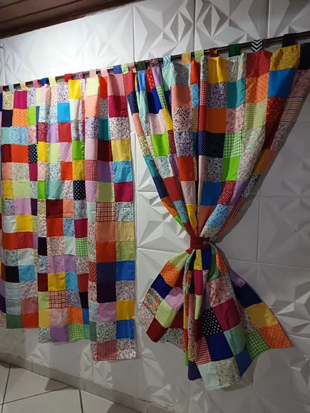 Cortina em Patchwork