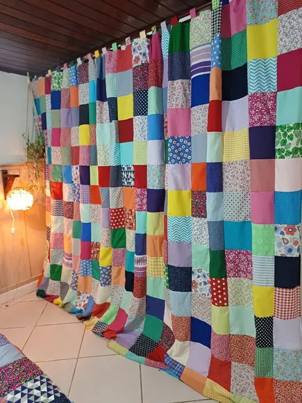 Cortina em Patchwork 4mts