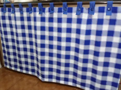 Cortina para pia xadrez