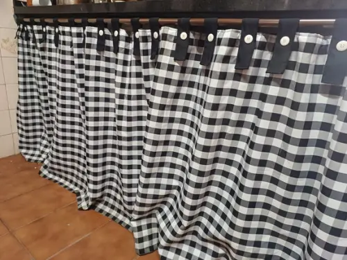 Cortina Xadrez Preto