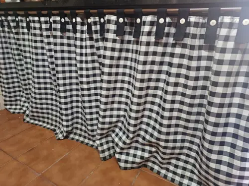 Cortina Xadrez Preto