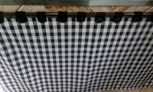 Cortina Xadrez Preto