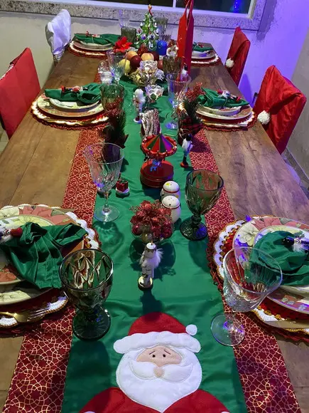 Kit Mesa Posta Natal 6 Lugares