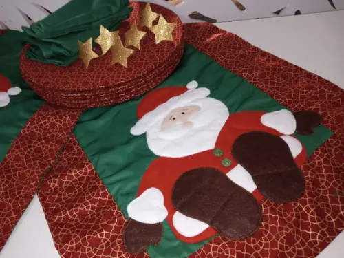 Kit Mesa Posta Natal 8 Lugares