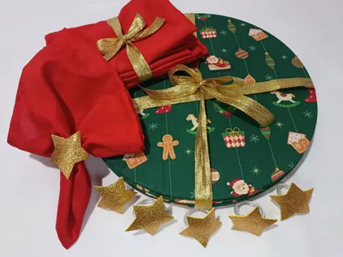 Sousplat Natal Kit 6 Lugares