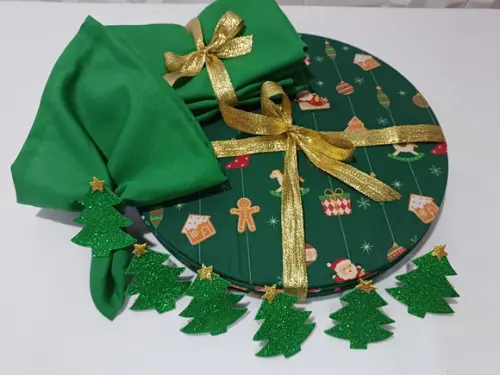 Sousplat Natal Kit 6 Lugares
