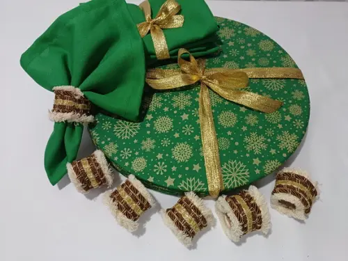 Sousplat Natal Kit 6 Lugares