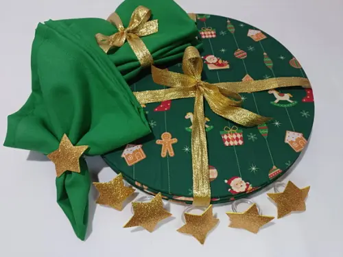 Sousplat Natal Kit 6 Lugares