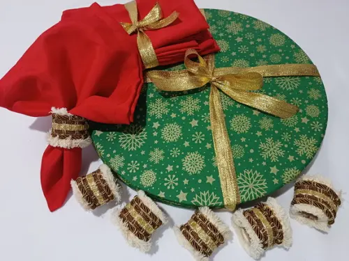 Sousplat Natal Kit 6 Lugares