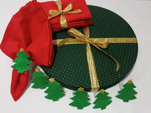 Sousplat Natal Kit 6 Lugares