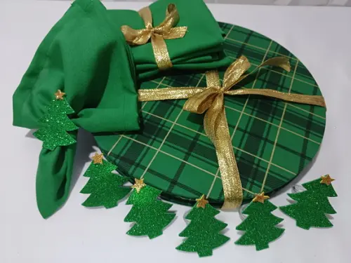 Sousplat Natal Kit 6 Lugares