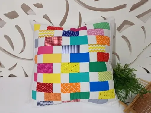 Capa para Almofada em Patchwork