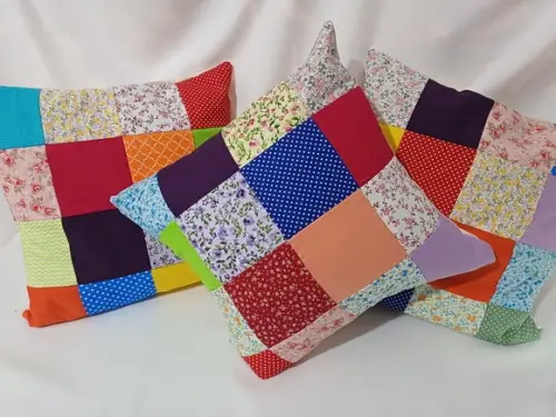 Capa para Almofada Patchwork 2 Unidades
