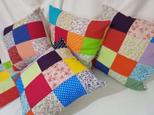 Capa para Almofada Patchwork 2 Unidades