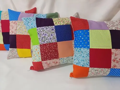 Capa para Almofada Patchwork 6 Unidades