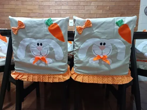 Capa para Cadeira Páscoa + Caminho de Mesa