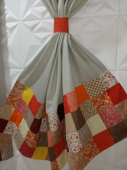 Cortina Brim em Patchwork