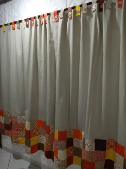 Cortina Brim em Patchwork