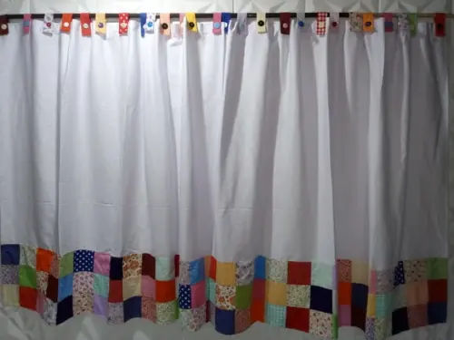 Cortina Brim em Patchwork